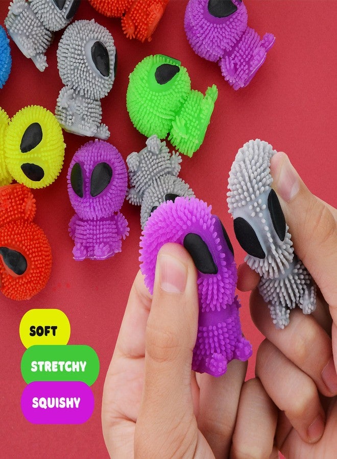 Entervending Alien Toys for Kids - 1.75 Inch Alien Toys for Kids - Funny Squishy Toys for Party Favors, Goody Bags, Classroom Prizes - Mini Puffer Ball - Pack of 24 - Easter Basket Stuffers - Image 3